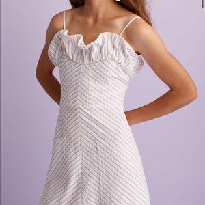 Rebecca Taylor Stripe Ruffle dress size 6